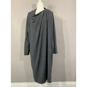 Soma Live Lounge Wear Women's XL Gray Long Sleeve Draped Neck Lounge Cardigan